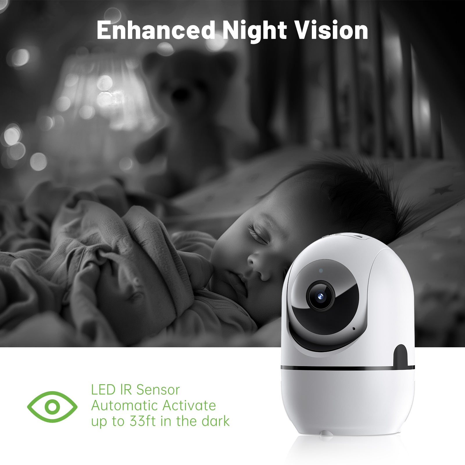 Smart WiFi Security Camera with 2-Way Audio & Night Vision — Protect Your Home 24/7