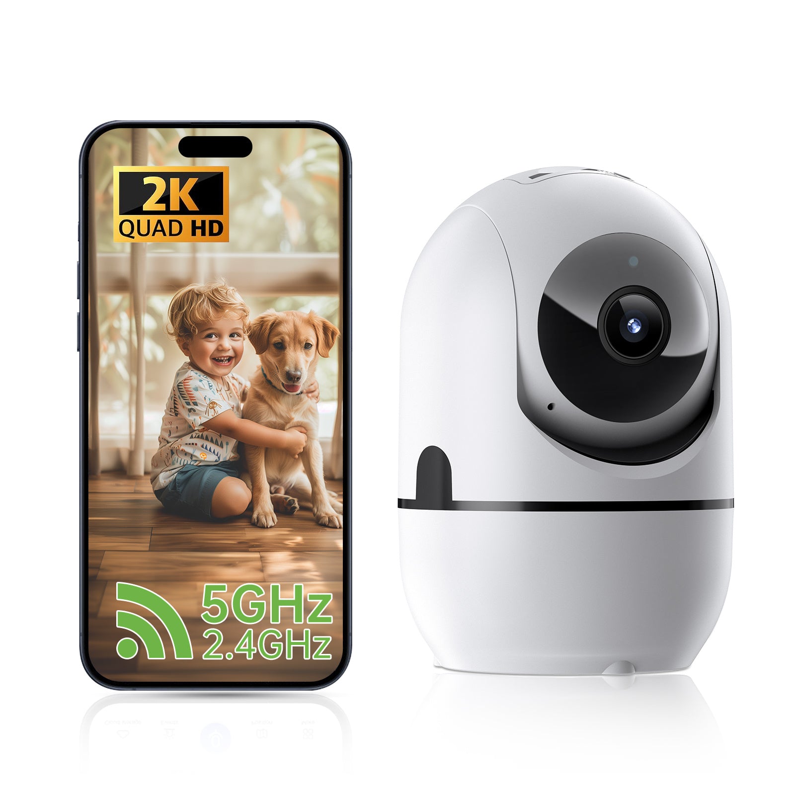 Smart WiFi Security Camera with 2-Way Audio & Night Vision — Protect Your Home 24/7